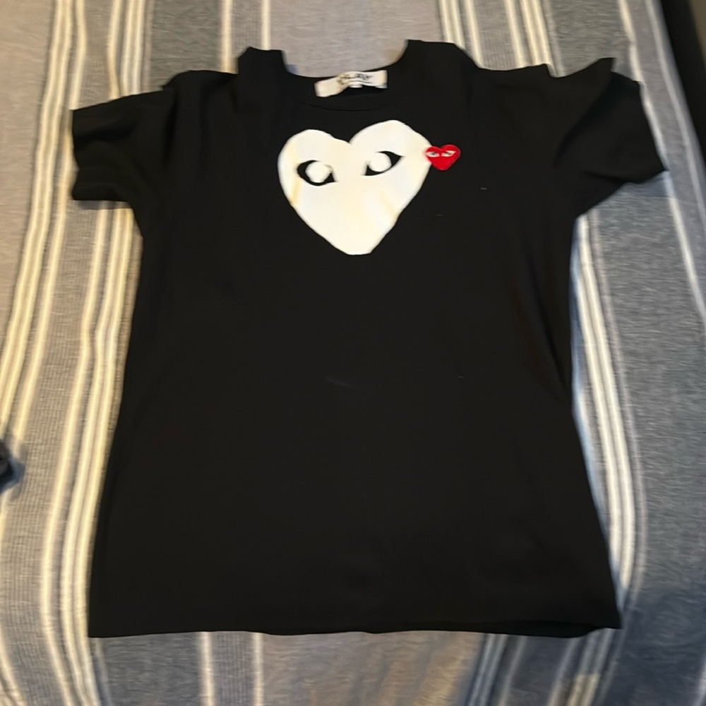 Comme de garçon black t shirt size large